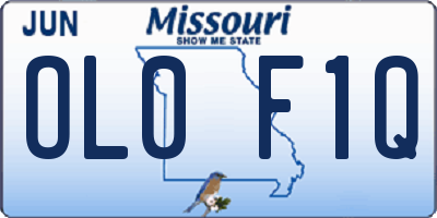 MO license plate OL0F1Q