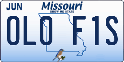 MO license plate OL0F1S
