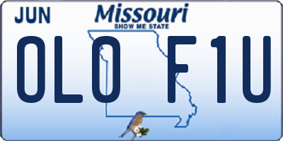 MO license plate OL0F1U