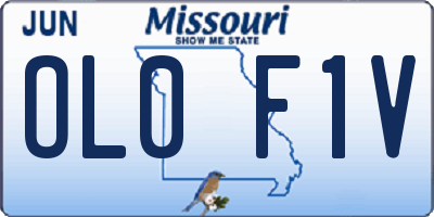 MO license plate OL0F1V