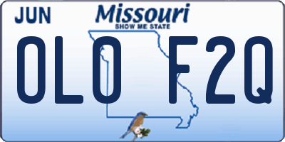 MO license plate OL0F2Q