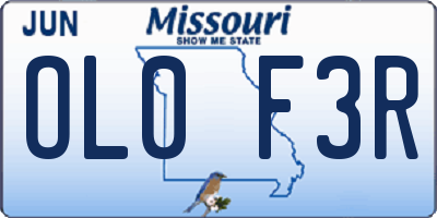 MO license plate OL0F3R