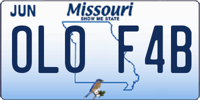 MO license plate OL0F4B