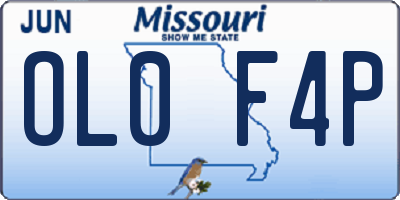 MO license plate OL0F4P