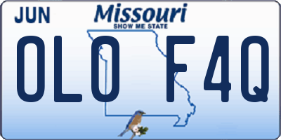 MO license plate OL0F4Q