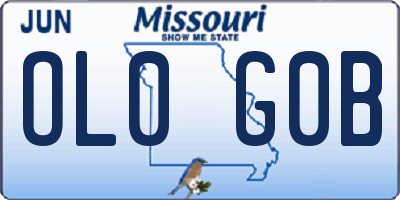 MO license plate OL0G0B