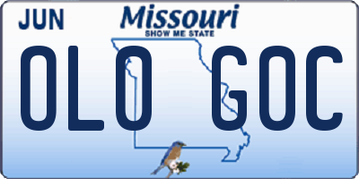 MO license plate OL0G0C