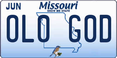 MO license plate OL0G0D