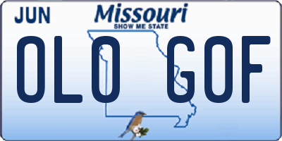 MO license plate OL0G0F
