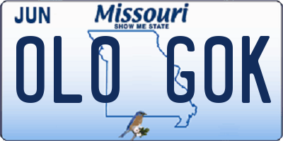 MO license plate OL0G0K