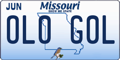 MO license plate OL0G0L