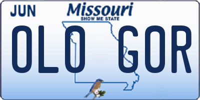 MO license plate OL0G0R