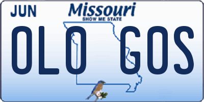 MO license plate OL0G0S