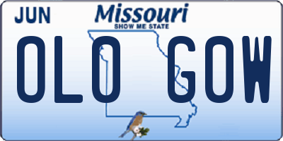 MO license plate OL0G0W