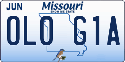 MO license plate OL0G1A