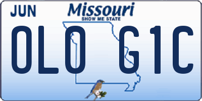 MO license plate OL0G1C