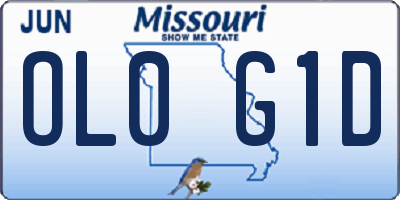 MO license plate OL0G1D