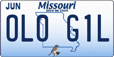 MO license plate OL0G1L