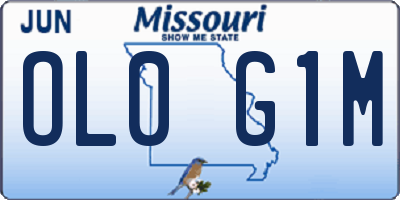 MO license plate OL0G1M