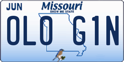 MO license plate OL0G1N