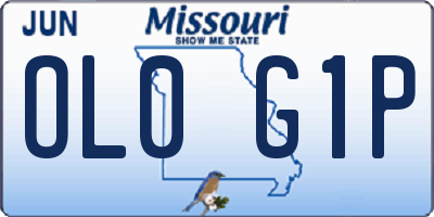 MO license plate OL0G1P