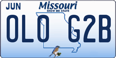 MO license plate OL0G2B