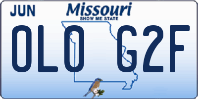 MO license plate OL0G2F