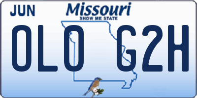 MO license plate OL0G2H