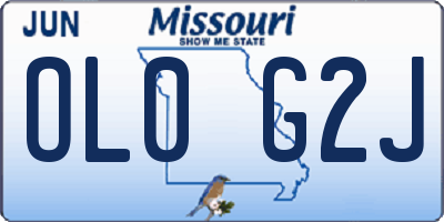 MO license plate OL0G2J