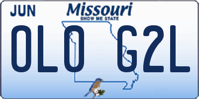 MO license plate OL0G2L
