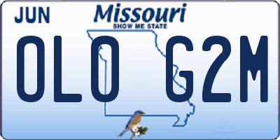 MO license plate OL0G2M