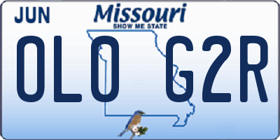 MO license plate OL0G2R