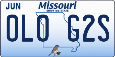 MO license plate OL0G2S