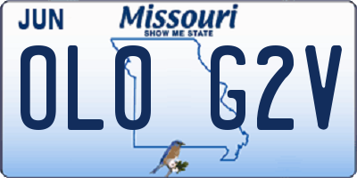MO license plate OL0G2V