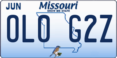 MO license plate OL0G2Z
