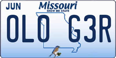 MO license plate OL0G3R