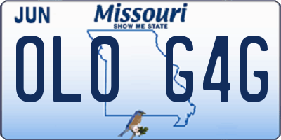 MO license plate OL0G4G