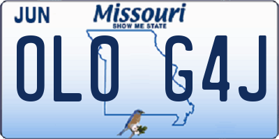 MO license plate OL0G4J