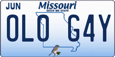 MO license plate OL0G4Y