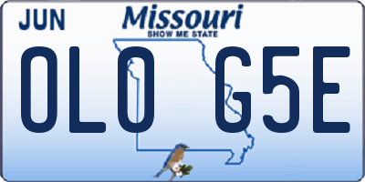 MO license plate OL0G5E