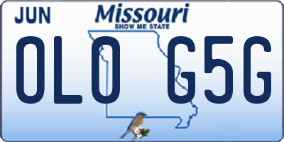 MO license plate OL0G5G