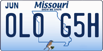 MO license plate OL0G5H