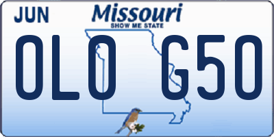 MO license plate OL0G5O