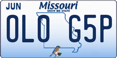 MO license plate OL0G5P