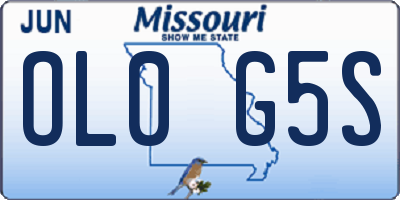 MO license plate OL0G5S