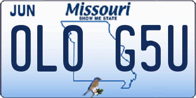 MO license plate OL0G5U