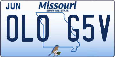MO license plate OL0G5V