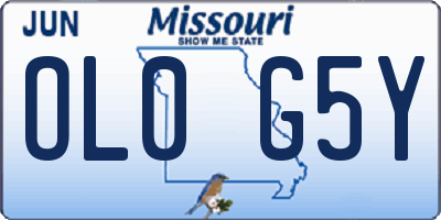 MO license plate OL0G5Y