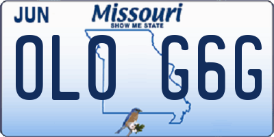 MO license plate OL0G6G