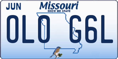 MO license plate OL0G6L